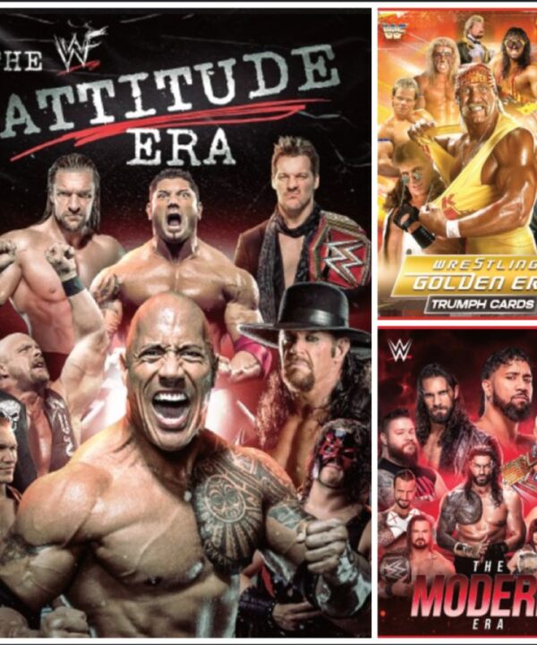 Aamango WWE Collection Trump Cards – Complete Set (Golden Era + Attitude Era + Modern Era) | Ultimate Wrestling Card Game Bundle Featuring Hulk